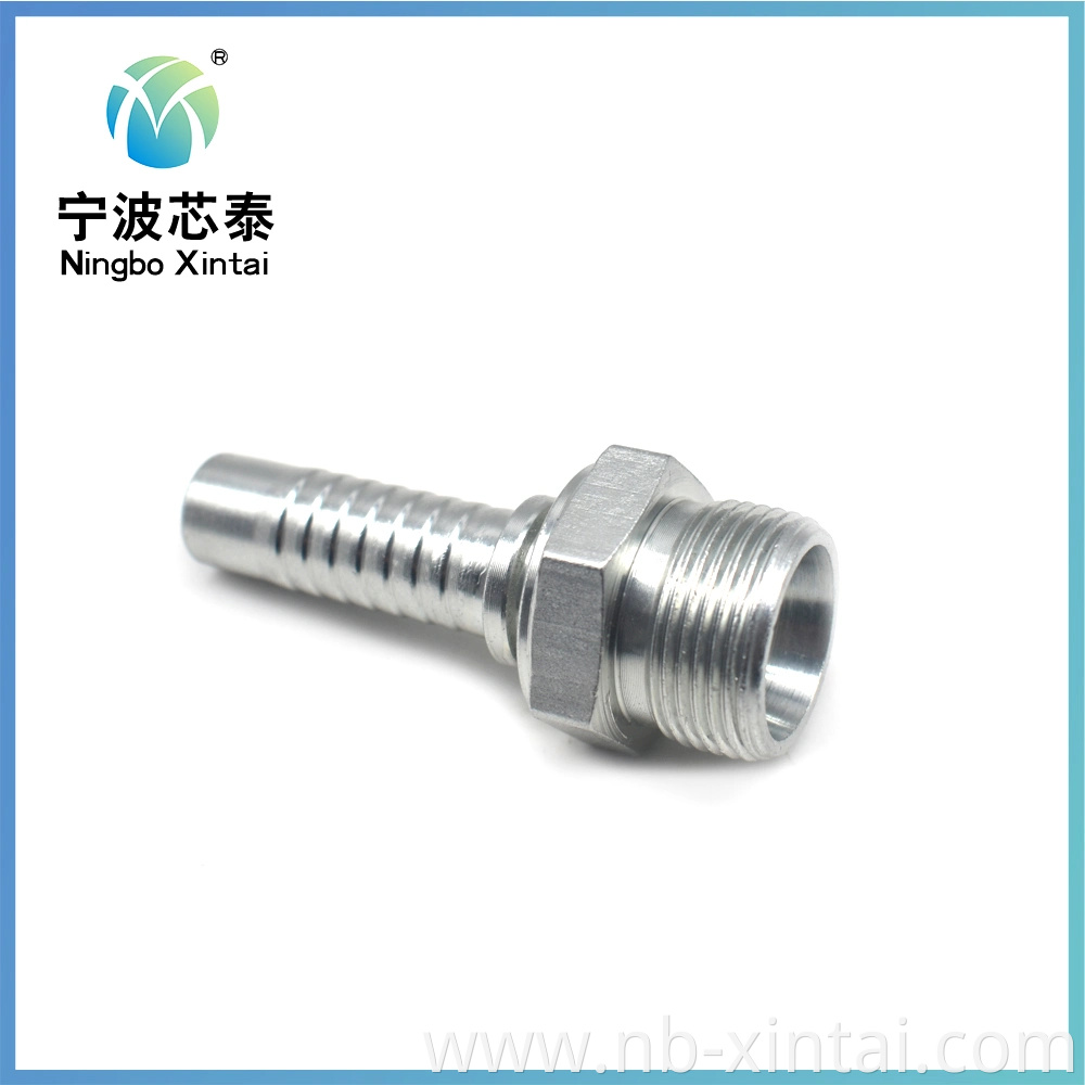 Carbon Steel Bsp Male Double Use for 60 Degree Cone Seat Straight Hydraulic Pipe Fitting